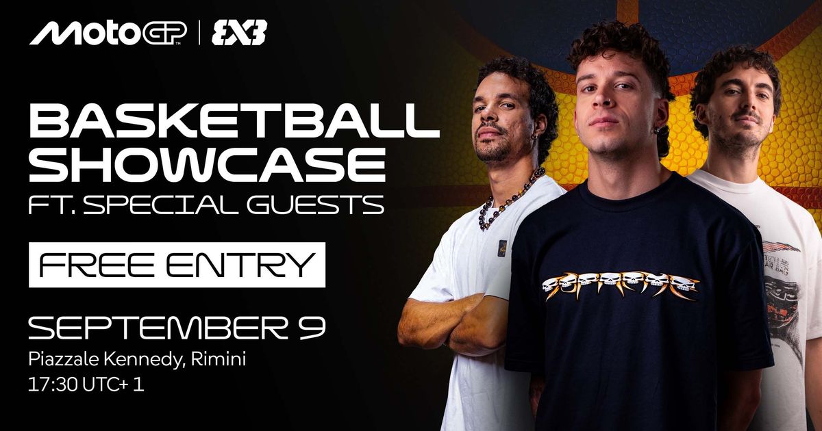 Bezzecchi, Bagnaia and Morbidelli kick off Misano with 3x3 basketball exhibition