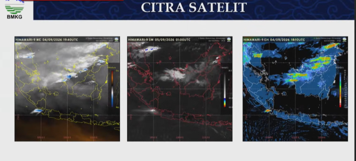: Gambaran citra satelit Himawari (sumber: BMKG Bandung)