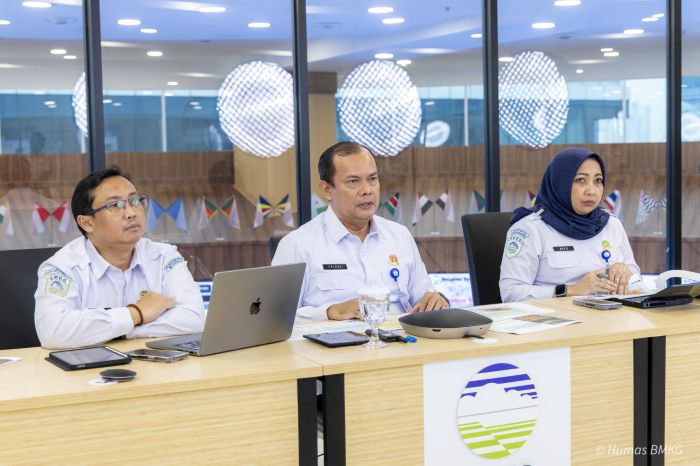 : Kepala BMKG Teuku Faisal Fathani dalam rapat terbatas yang digelar secara hybrid dari Istana Merdeka, Jakarta, Rabu (16/9/2026) seperti dikutip dalam keterangan BMKG. (Foto: BMKG)
