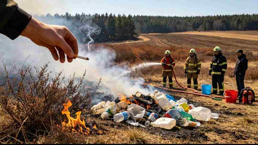 : Ilustrasi mitigasi potensi bencana kebakaran hutan dan lahan. (Foto: AI)