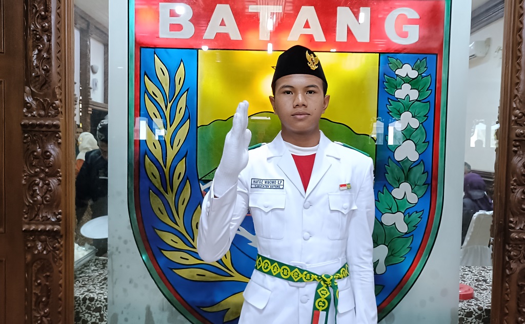 : Hafidz Wibowo Edelwaise Putra membagikan strategi kesuksesannya lolos Paskibraka Jateng.