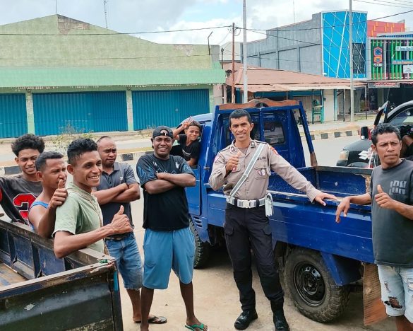 Cegah Kecelakaan, Polantas KARIB Satlantas Merauke Ingatkan Pengemudi soal Kendaraan ODOL