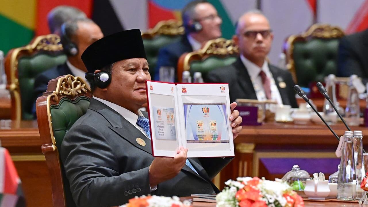 : Presiden Prabowo Subianto saat Konferensi Tingkat Tinggi (KTT) BRICS 2026 menghasilkan Deklarasi New Delhi yang digelar di Bharat Mandapam, New Delhi, Republik India, pada Sabtu (12/9/2026). Foto: BPMI Setpres/Muchlis Jr