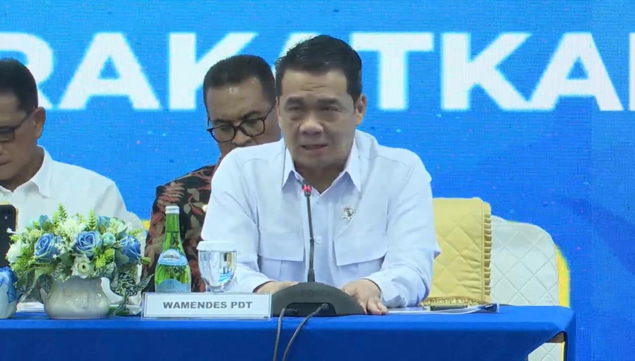 : Wakil Menteri Desa dan Pembangunan Daerah Tertinggal (Wamendes PDT) Ahmad Riza Patria dalam Sosialisasi Peraturan Presiden Nomor 74 Tahun 2026 tentang Gerakan Memasyarakatkan Makan Ikan (Gemarikan). (Foto: Pasha Yudha Ernowo Infopublik/Igid/Youtube Kementerian Kelautan dan Perikanan (KKP))