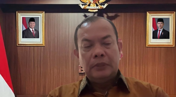 : Kepala BMKG, Teuku Faisal Fathani saat memberikan keterangan pers secara daring pemantauan erupsi anak gunung krakatau, Minggu (6/9/2026). (Tangkapan Layar YouTube BNPB)