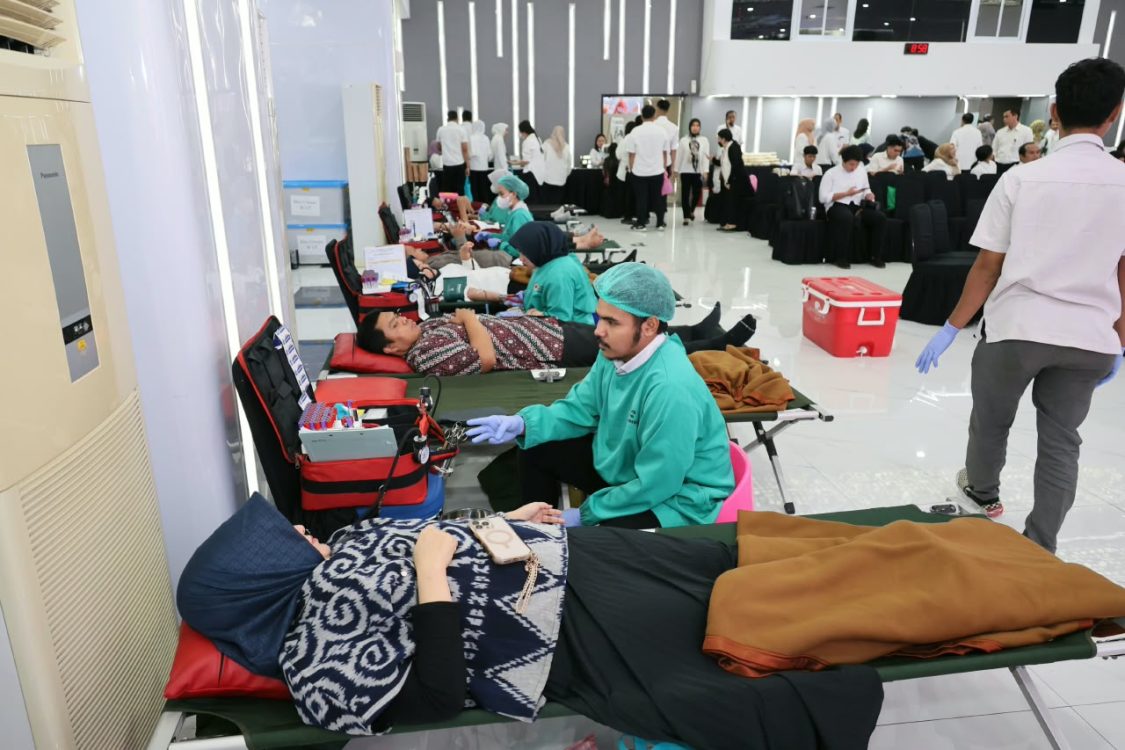 : Kegiatan donor darah berlangsung di Aula Prona Kementerian ATR/BPN, Jakarta, Selasa (29/9/2026). (Foto: Humas Kementerian ATR/BPN)