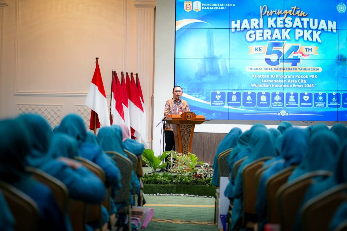 : Sekretaris Daerah Kota Banjarbaru, Sirajoni, dalam sambutannya. Foto: Mc.Banjarbaru