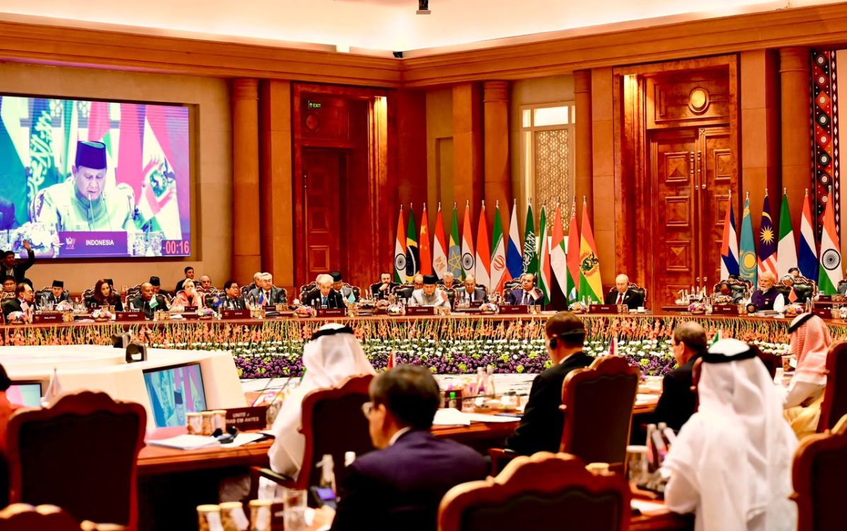 : Presiden RI Prabowo Subianto melanjutkan rangkaian Konferensi Tingkat Tinggi (KTT) BRICS ke-18 di New Delhi, India, Minggu (13/9/2026). Pada hari kedua KTT, Presiden Prabowo berpartisipasi dalam sesi bertema 'Resilience, Innovation, Cooperation, and Sustainability: Shaping the Future for Inclusive Global Growth.' (Dok. Kemenko Perekonomian)