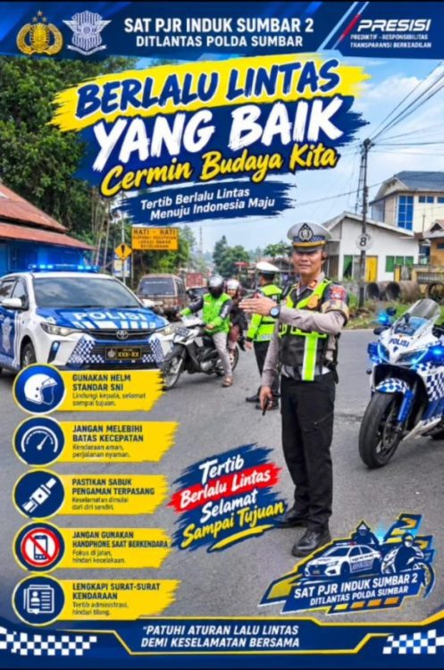 Kampanye Keselamatan, Sat PJR Sumbar Ingatkan Pengendara Patuhi Aturan Lalu Lintas
