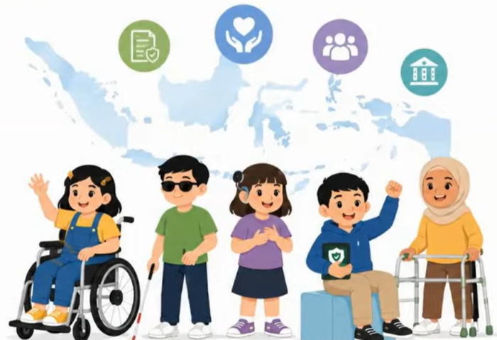 : Ilustrasi anak penyandang disabilitas. (Sumber: KemenPPPA)
