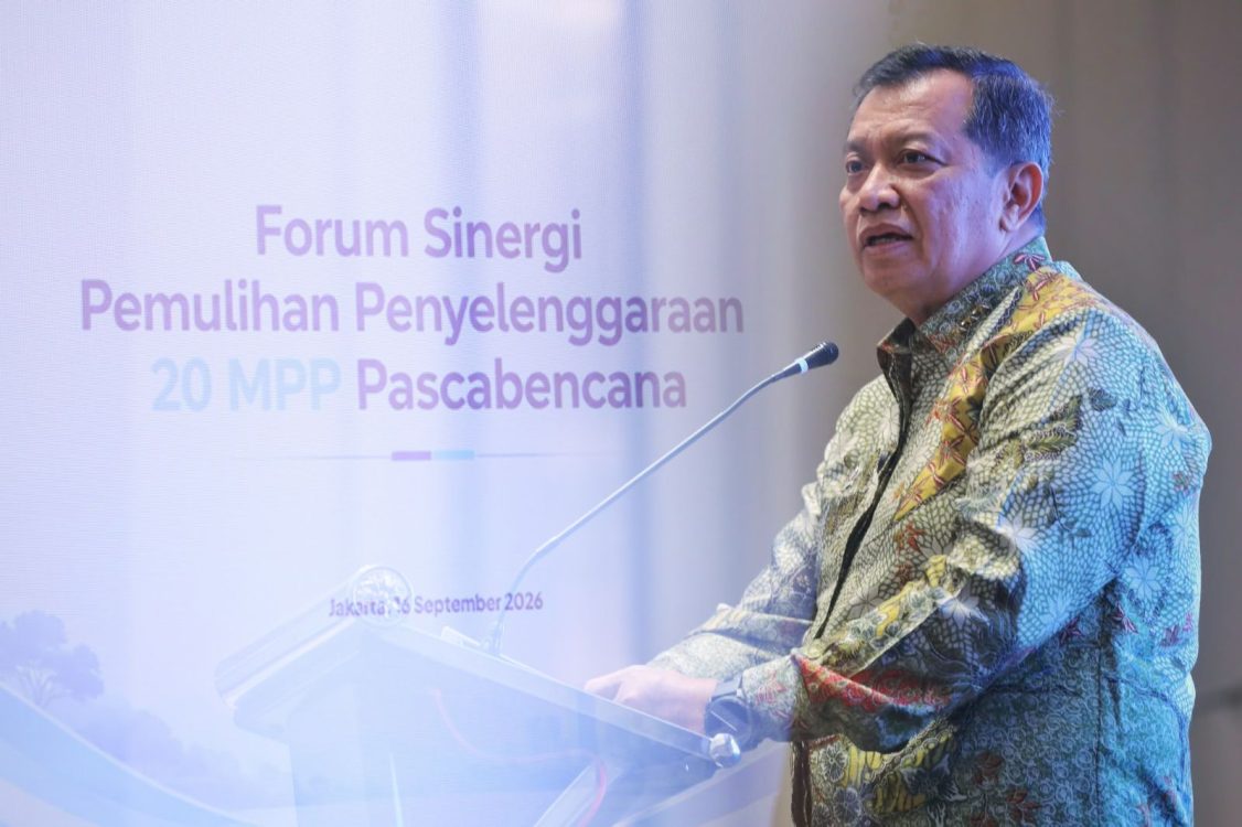 : Wakil Menteri PANRB, Purwadi Arianto saat membuka Forum Sinergi Pemulihan Penyelenggaraan 20 Mal Pelayanan Publik Pascabencana di Jakarta, Rabu (16/9/2026) mengatakan, bencana yang melanda sejumlah wilayah tersebut menjadi ujian nyata atas kehadiran negara dalam memenuhi kebutuhan masyarakat. (Foto: KemenPAN RB)