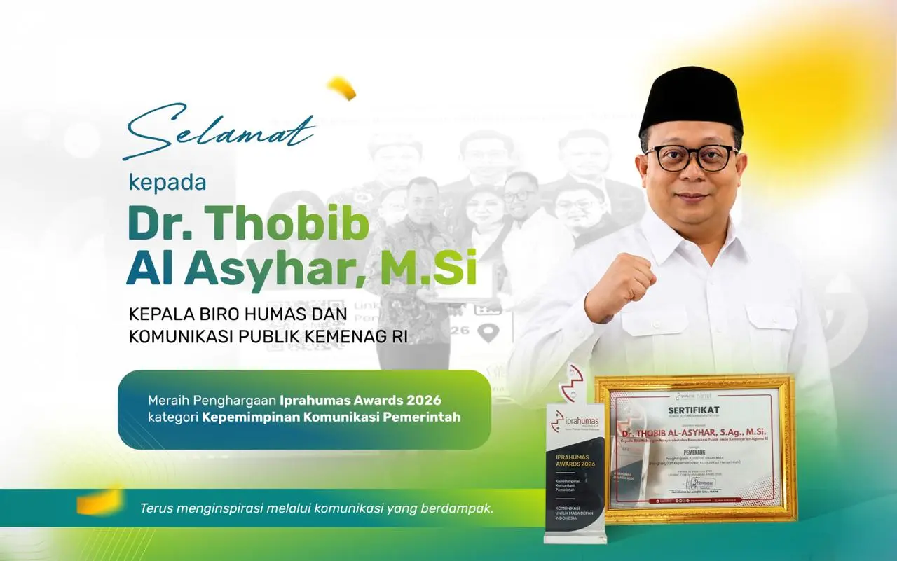 Kepala Biro HKP Thobib Al Asyhar Terima Penghargaan Kepemimpinan Komunikasi Pemerintah