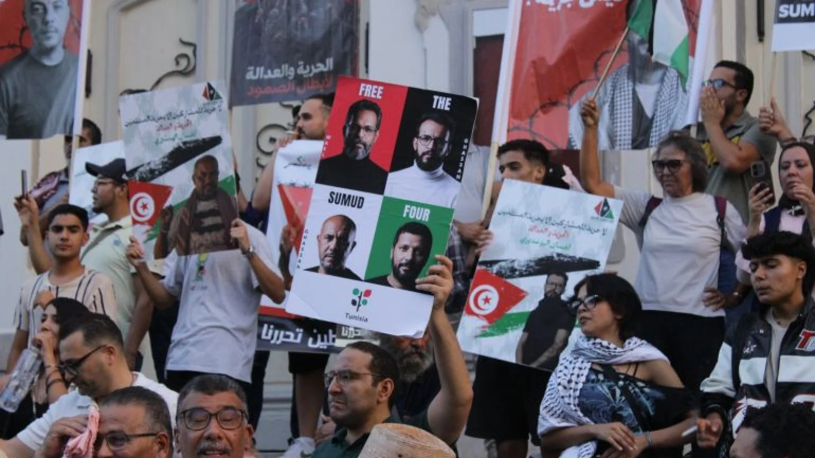 Kesehatan Memburuk, Demonstran Tunisia Desak Pembebasan Empat Aktivis Global Sumud Flotilla