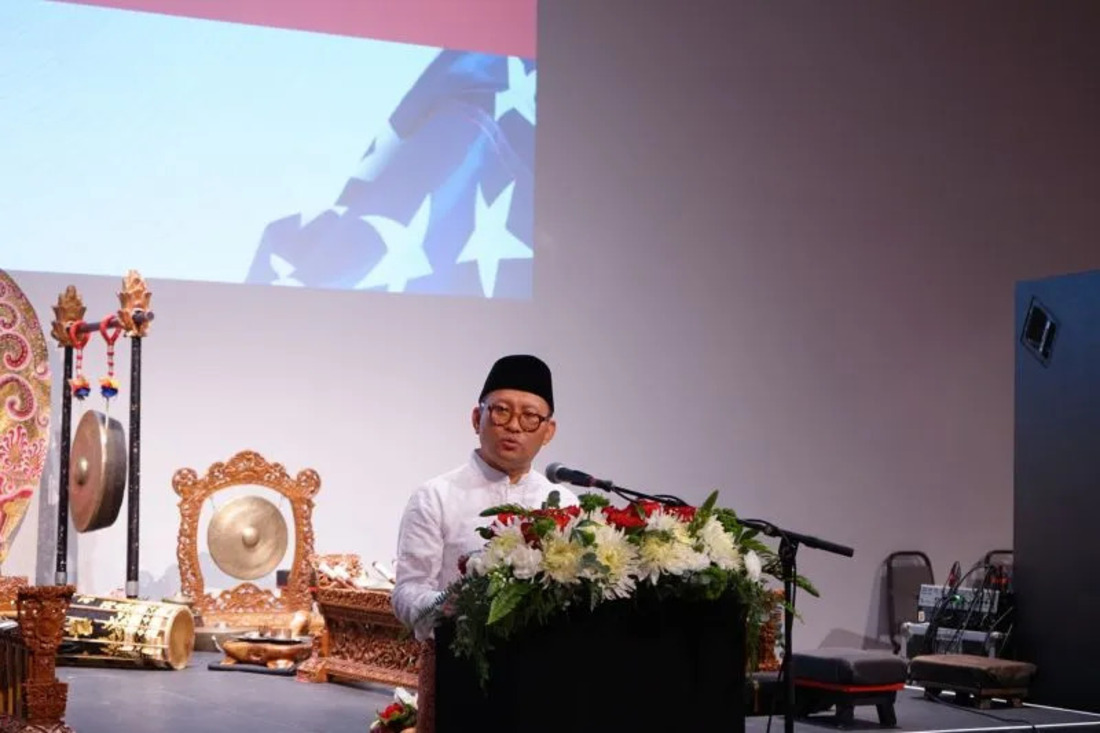 : Konsul Jenderal RI Yohpy Ichsan Wardana dalam acara Promosi Terpadu Indonesia yang diselenggarakan oleh KJRI San Francisco di Palace of Fine Arts, San Francisco, California, Amerika Serikat, Jumat (18/9/2026). (ANTARA/HO-KJRI San Francisco)