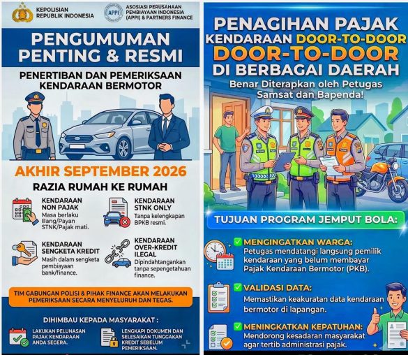 Korlantas Polri Tegaskan Informasi Penertiban dan Penagihan Pajak Kendaraan ke Rumah Warga Akhir September adalah Hoaks