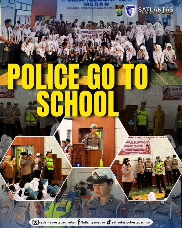 Lewat Police Go To School, Satlantas Polrestabes Medan Edukasi Siswa SMA tentang Keselamatan Berkendara