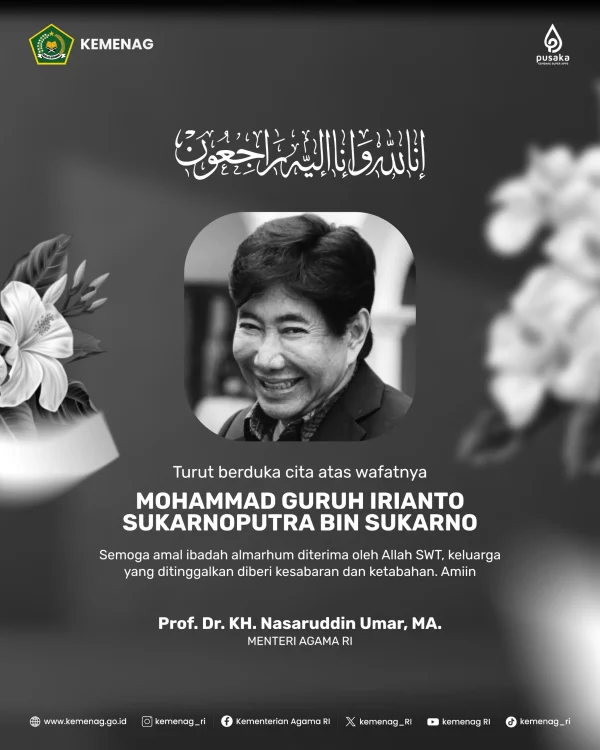 Menag Sampaikan Duka Mendalam atas Wafatnya Guruh Soekarnoputra