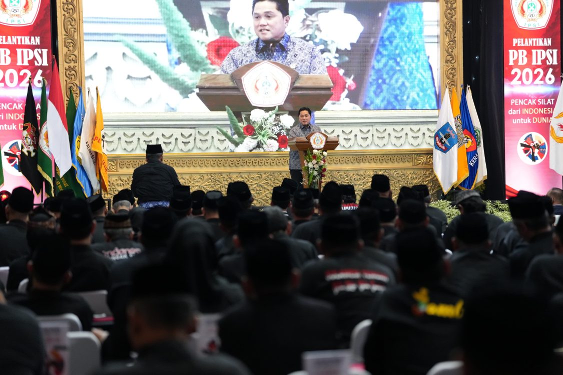 : Menpora Erick Thohir mendorong pencak silat menjadi gerakan nasional sebelum menembus panggung dunia. Selain diperkuat di sekolah dan institusi negara, pencak silat ditargetkan memenuhi persyaratan internasional agar suatu saat dapat dipertandingkan di Olimpiade./Foto Humas Kemenpora