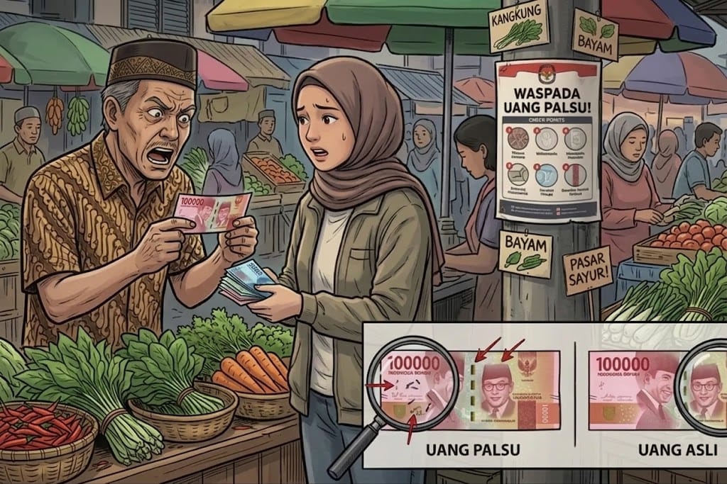 Pedagang Sayur Jadi Sasaran, Polisi Buru Pengedar Uang Diduga Palsu di Blora