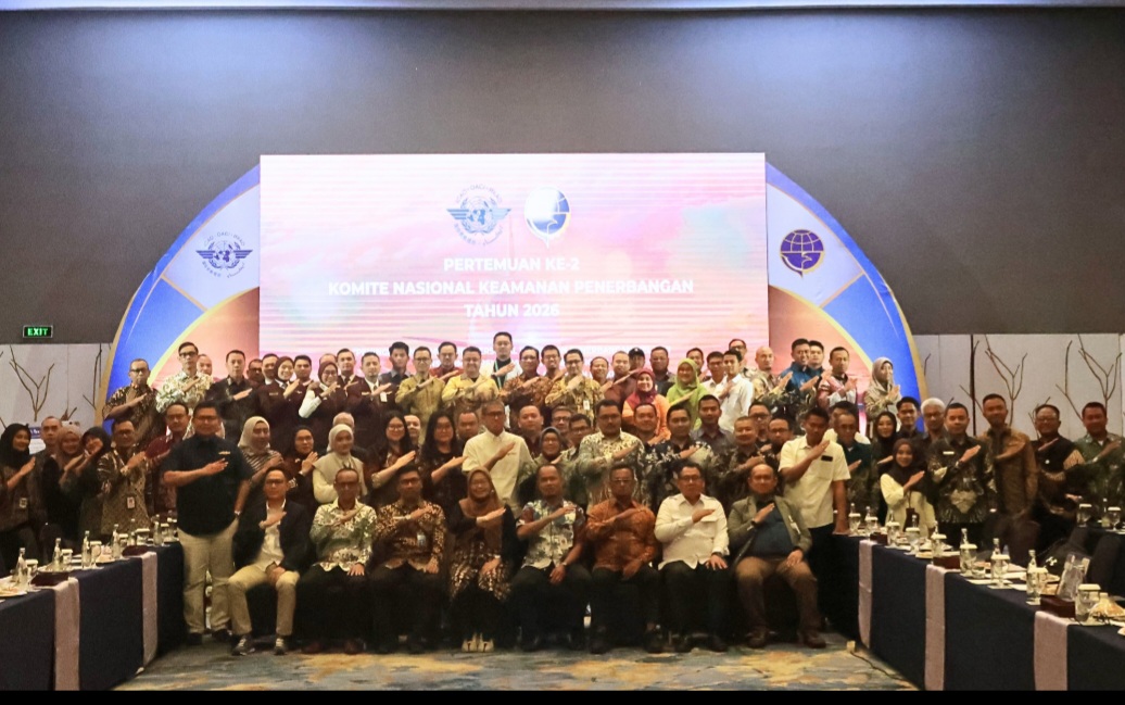 : Pertemuan Ke-2 Komite Nasional Keamanan Penerbangan (KNKP) Tahun 2026 yang digelar Direktorat Jenderal Perhubungan Udara (Ditjen Hubud) Kemenhub. (Foto: Kemenhub)