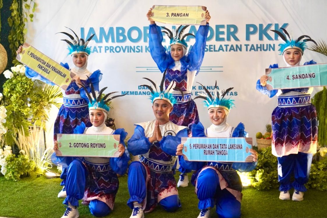 : Kontingen Tim Penggerak PKK Kota Banjarbaru tampil dalam ajang Jambore PKK Tingkat Provinsi Kalimantan Selatan 2026. Foto; Mc.Banjarbaru