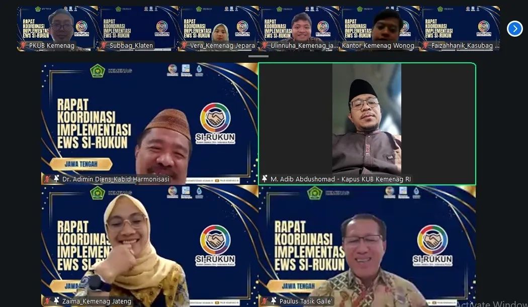 PKUB Perkuat Verifikator Early Warning System SI-Rukun, Cegah Konflik Sejak Dini