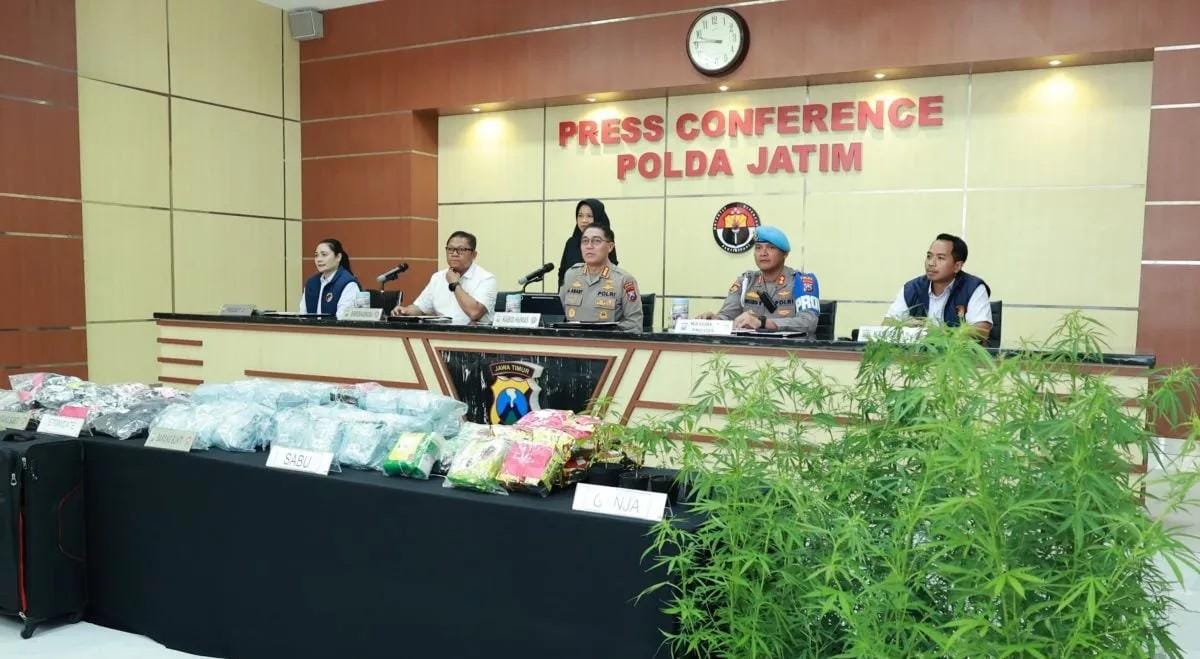 Polda Jatim Ungkap 1.870 Kasus Narkoba dan Amankan 2.382 Tersangka