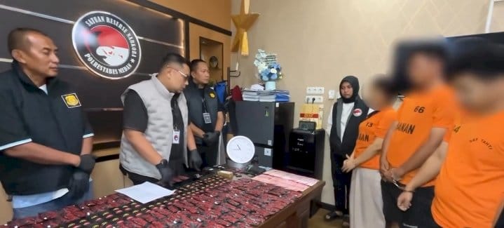 Polisi Bongkar Jaringan Pod Getar Asal Malaysia di Medan, 295 Barang Bukti Disita