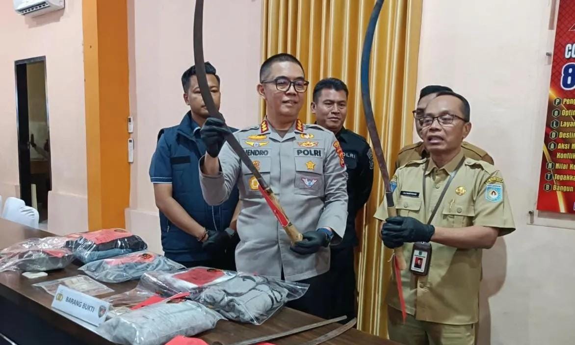 Polisi Tangkap Enam Pelaku Konvoi Bersenjata Tajam, 2 Tersangka masih Anak-anak