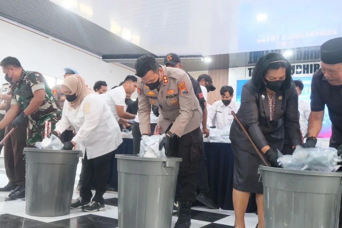 Polres Bengkalis Musnahkan Narkoba senilai Rp68 Miliar