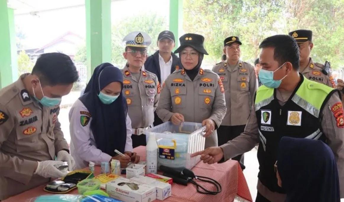 Polres Ogan Ilir Buka Layanan Berobat Gratis Dampak Asap Karhutla