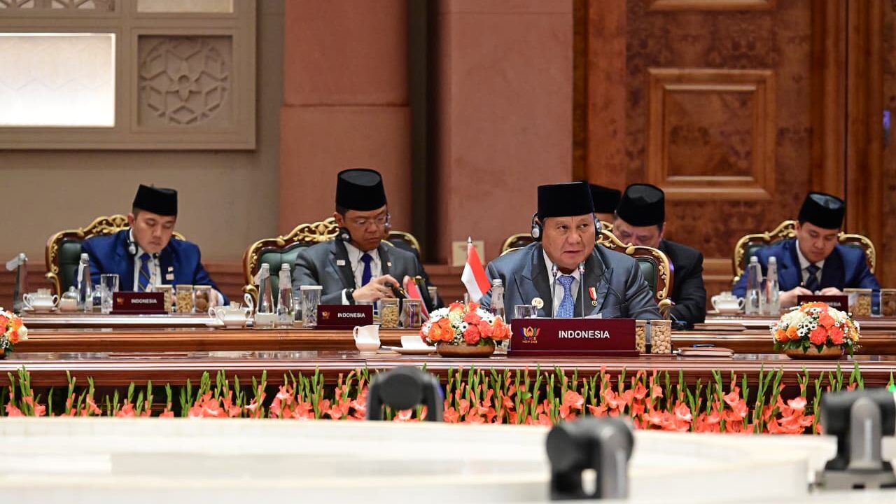 : Presiden Prabowo Subianto saat menghadiri sesi terbatas bertema “Inclusive Global Governance and Strengthening Multilateralism” di Bharat Mandapam, New Delhi, Republik India, pada Sabtu (12/9/2026).Foto: BPMI Setpres/Muchlis Jr