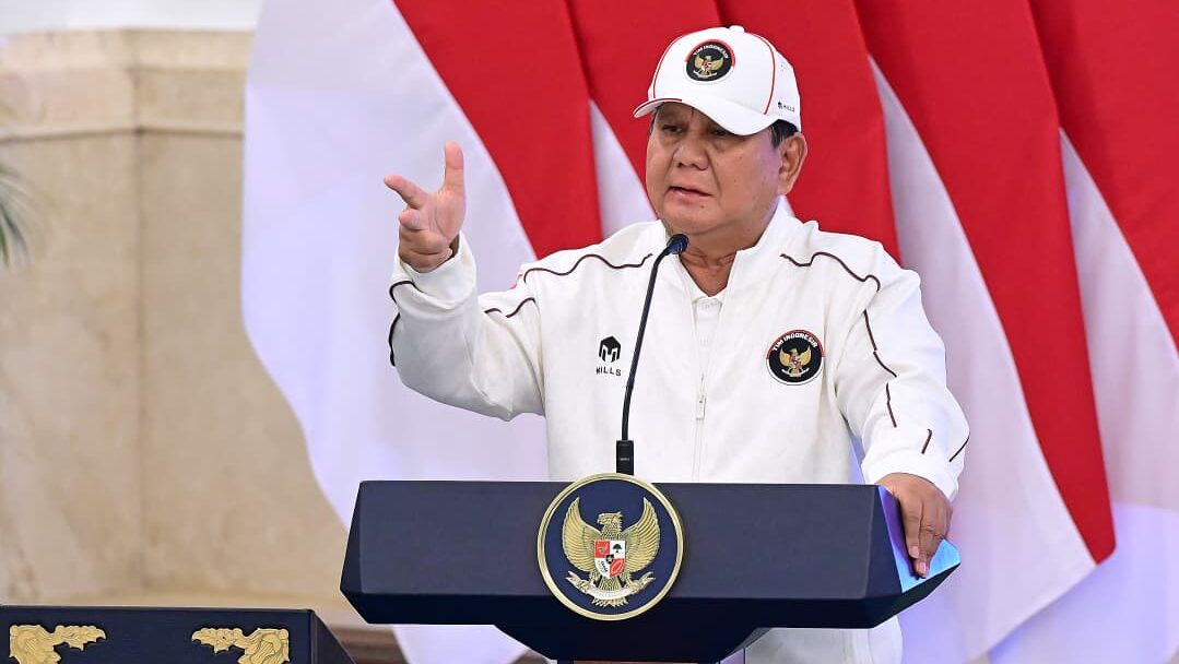 : Presiden Prabowo Subianto menyampaikan sambutannya saat melepas Kontingen Indonesia yang akan berlaga pada Asian Games XX Aichi-Nagoya 2026 di Istana Negara, Jakarta, pada Rabu (9/9/2026). (Foto: BPMI Setpres/Muchlis Jr)