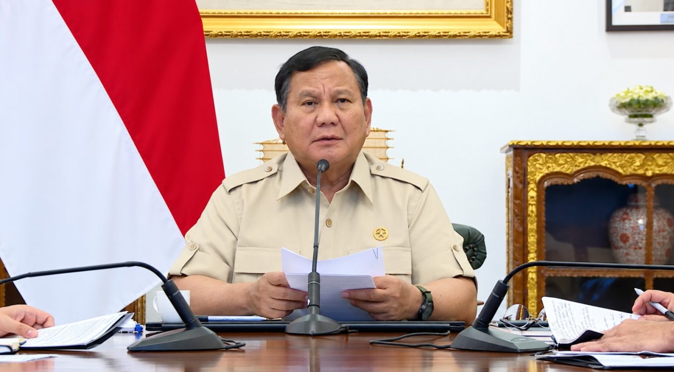 : Presiden Prabowo Subianto dalam Rapat Terbatas Perkembangan Penanganan Karhutla, Gempa NTT, Kapal Virgo, dan Jurnalis di Istana Negara, Jakarta, Kamis (17/9/2026). (Tangkapan Layar BPMI Setpres)