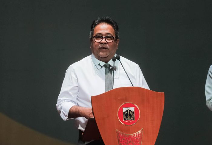 : Wakil Gubernur DKI Jakarta Rano Karno saat menghadiri Grand Final Apresiasi Duta GenRe Provinsi DKI Jakarta 2026 di Teater Besar Taman Ismail Marzuki (TIM), Jalan Cikini Raya, Jakarta Pusat, Selasa (22/9/2026).