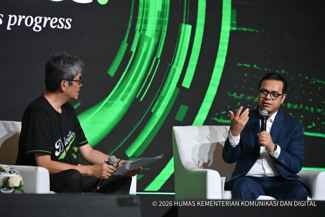: Wakil Menteri Komunikasi dan Digital Nezar Patria dalam Deloitte Indonesia Townhall di Jakarta Selatan mengatakan Indonesia perlu mengambil posisi dalam rantai industri AI global dengan mengamankan titik strategis yang dapat memberi nilai tambah sekaligus memperkuat daya tawar nasional. Foto: Ardi Widiyansah/Komdigi