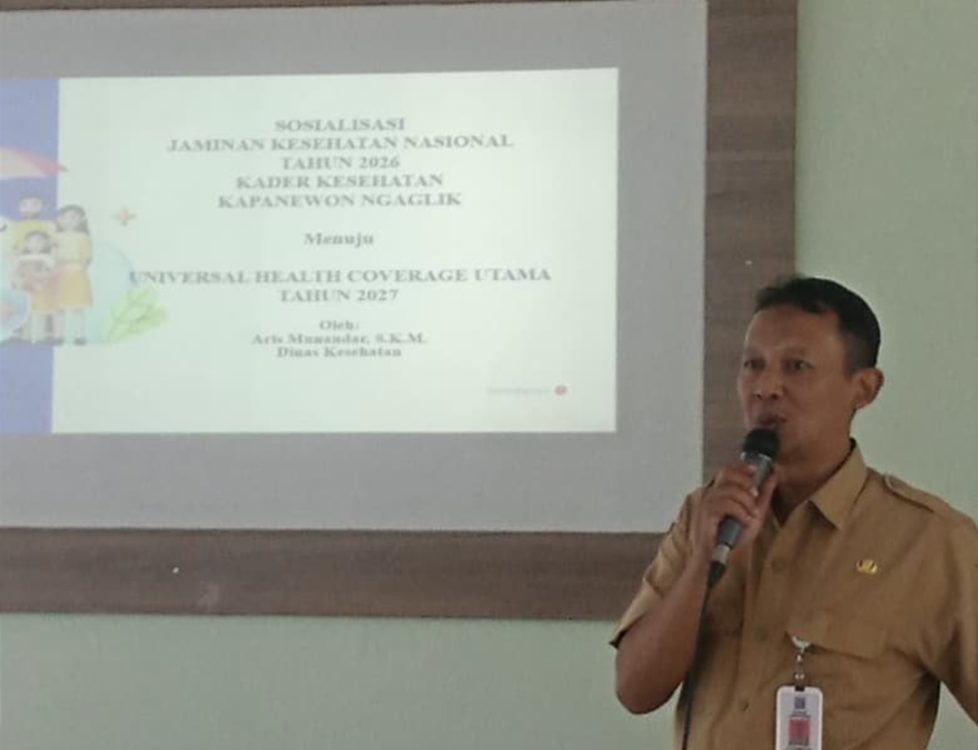 : Pemerintah Kapanewon Ngaglik bersama Dinas Kesehatan Sleman menggencarkan sosialisasi Program Jaminan Kesehatan Nasional di Aula Kapanewon Ngaglik, Senin (28/9/2026).