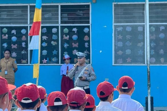 Tanamkan Disiplin Sejak Dini, Satlantas Polres Jayapura Edukasi Tertib Berlalu Lintas