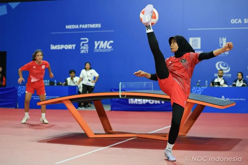 Teqball Putri Indonesia Melaju Semifinal Asian Gams 2026