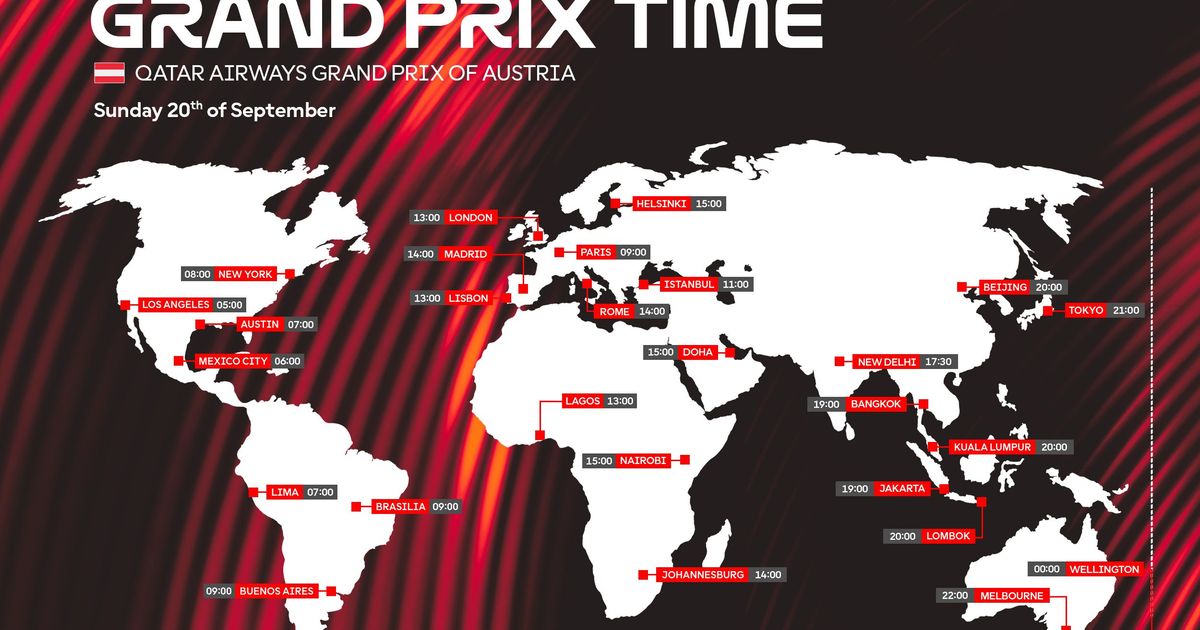 TIME SCHEDULE: Qatar Airways Grand Prix of Austria