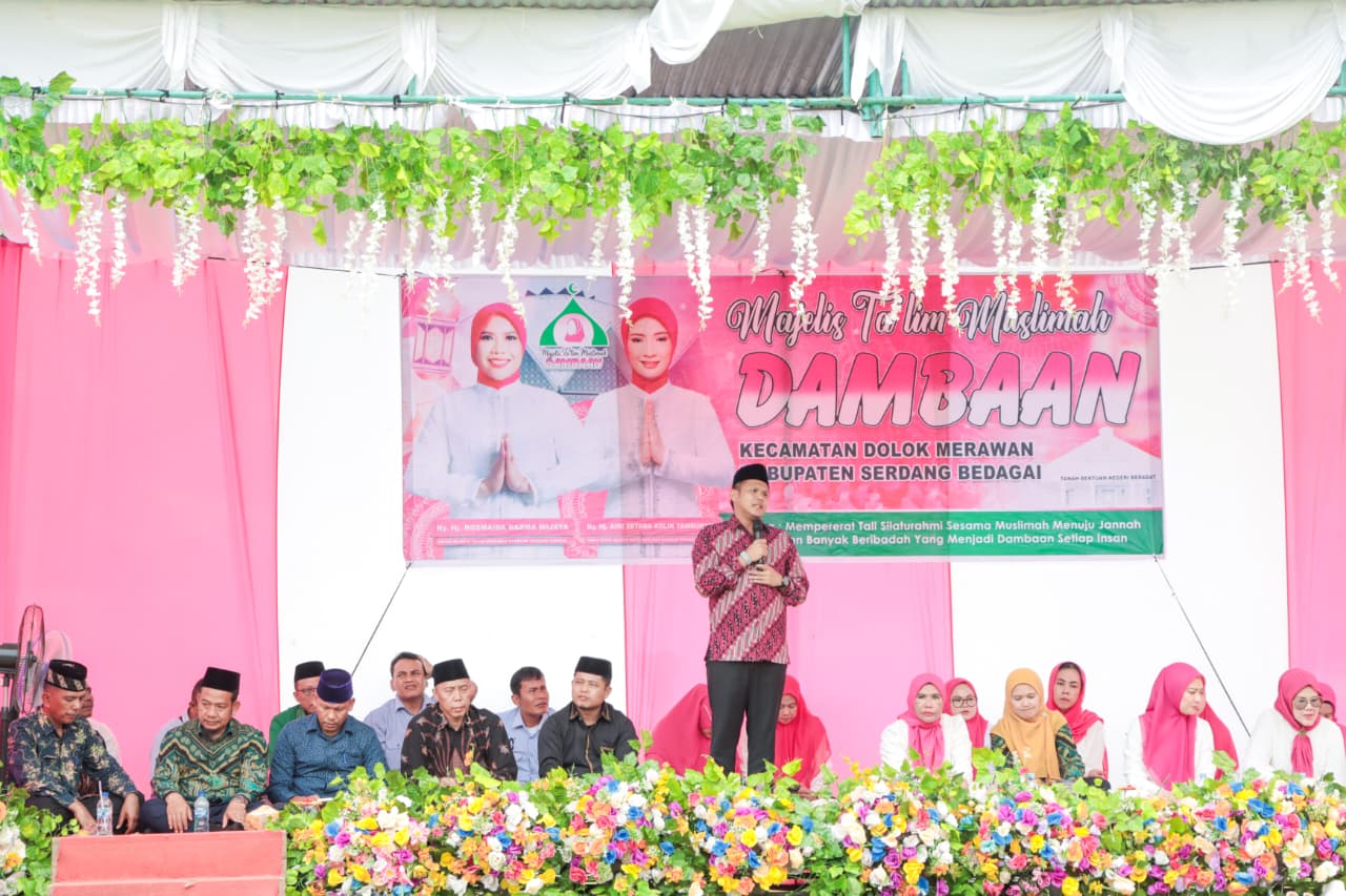 : Wakil Bupati Serdang Bedagai (Wabup Sergai) Adlin Tambunan menghadiri Majelis Ta’lim Muslimah Dambaan (MTMD) di Desa Naga Raja, Kecamatan Dolok Merawan, Kamis (3/9/2026)/ (MC Sergai).