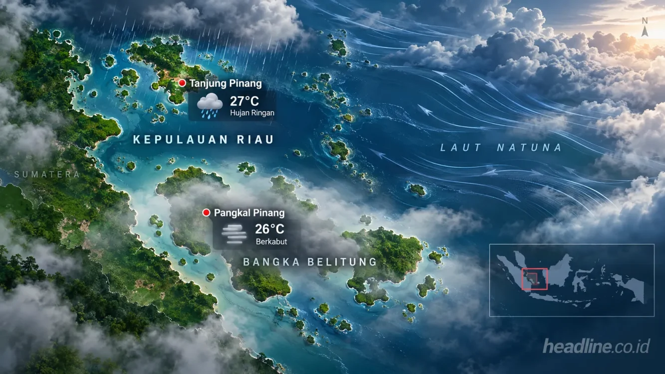 Besok Tanjung Pinang dan Pangkal Pinang Hujan Atau Panas