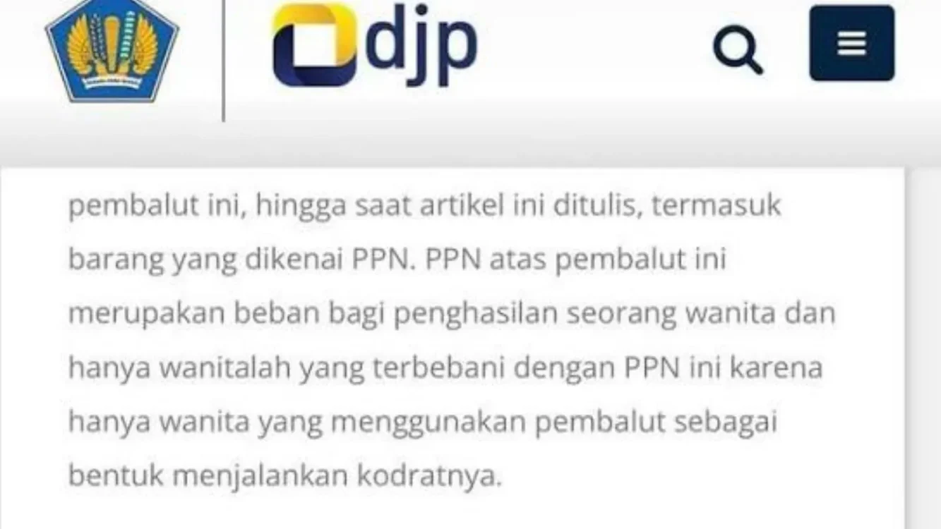 DJP Ungkap Belum Ada Kajian Resmi Pembebasan PPN Pembalut di Indonesia