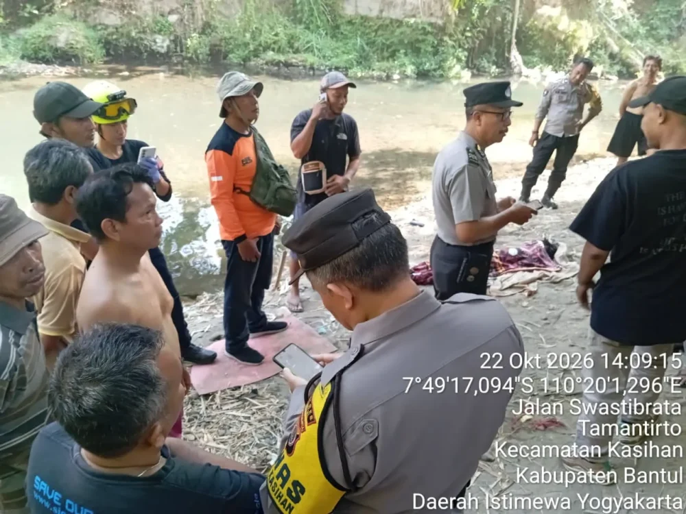 Bermain Bersama 8 Teman, Bocah 11 Tahun Ditemukan Meninggal di Sungai Bedog Bantul
