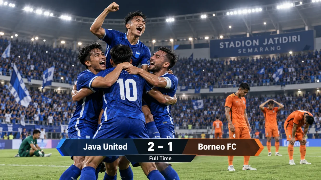 Klasemen Java United FC vs Borneo FC Usai Skor 2-1, Borneo Tertahan di Posisi 11