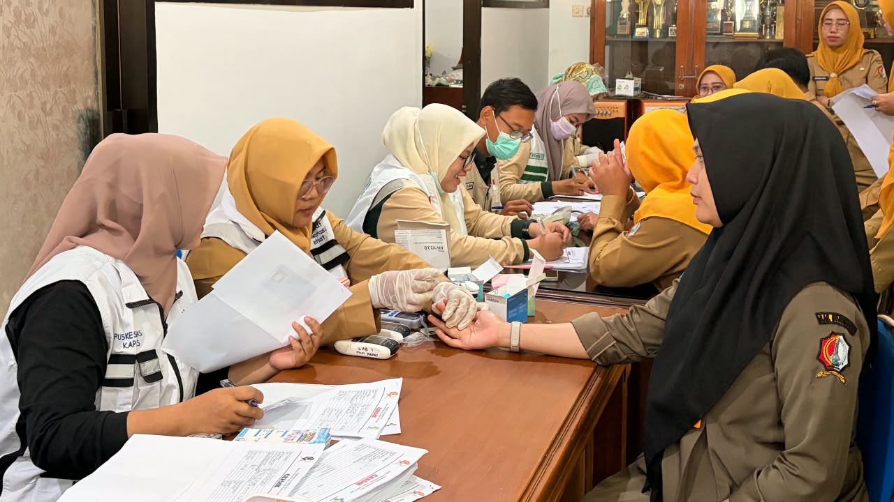 : Aparatur Sipil Negara (ASN) di Kabupaten Bojonegoro, Provinsi Jawa Timur, mulai menjalani Cek Kesehatan Gratis (CKG) untuk mendeteksi faktor risiko penyakit sejak dini.(Istimewa)