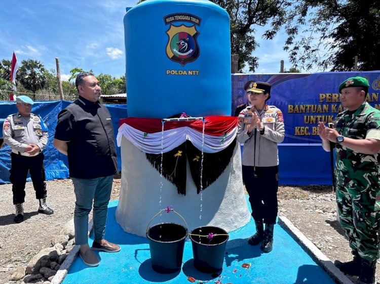 Atasi Solusi Air Bersih di Perbatasan, Kapolda NTT Bangun Sumur Bor untuk 203 KK di Desa Oelami TTU