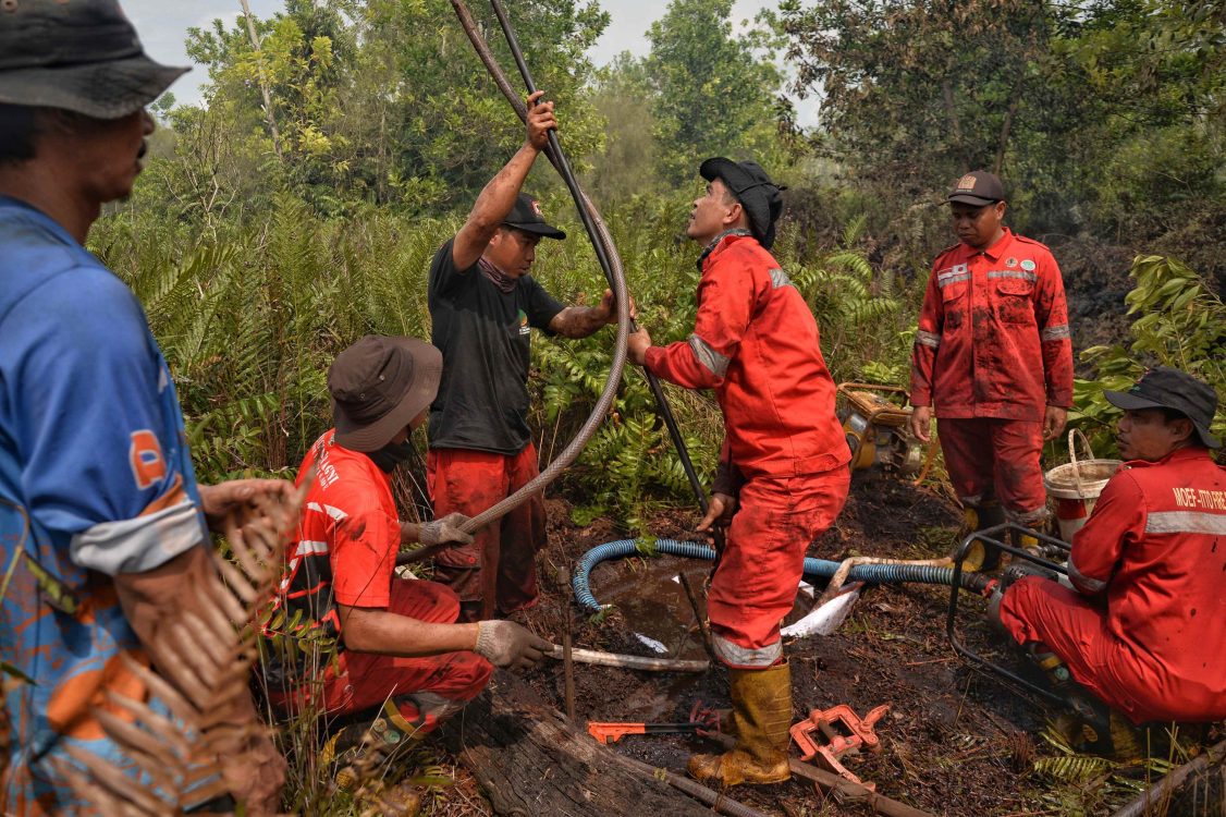 : Tim Gabungan Satuan Tugas Kebakaran Hutan dan Lahan (Satgas Karhutla), BPBD terus melakukan pemadaman agar api tidak meluas sekaligus menekan dampak kabut asap, Kamis (6/8/2026). - Foto: Mc.Palangka Raya
