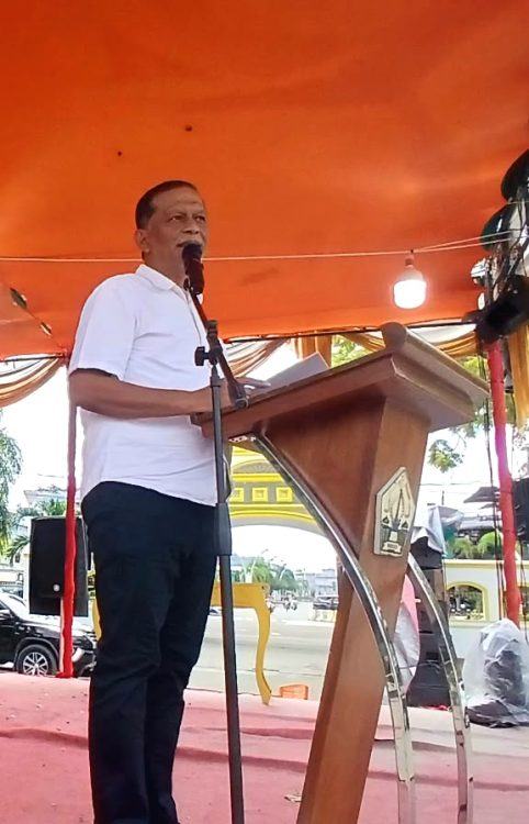 : Bupati Bireuen yang diwakili Sekda Bireuen Ismunandar, saat pengukuhan Bunda PAUD dan Pokja Bunda PAUD di 17 kecamatan di halaman Pendopo Bupati Bireuen, Rabu (7/10/2026). - Foto: Mc.Bireuen