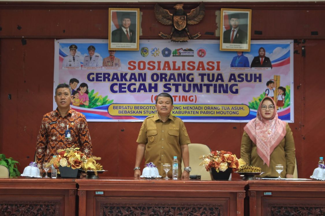: Guna memutus mata rantai gizi buruk secara berkesinambungan, Pemkab Parigi Moutong resmi menyosialisasikan Gerakan Orang Tua Asuh Cegah Stunting (Genting) dengan melibatkan instansi pemerintah, dunia usaha, hingga organisasi masyarakat, Selasa (6/10/2026).